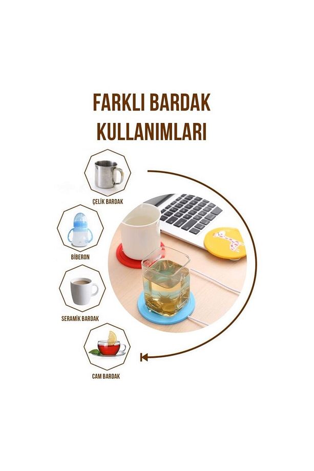 Usb Silikon Bardak Altı Isıtıcı, Kahve Çay Bitki Çayı Sıcak Tutucu Altlık, Isıtıcı Bardak - 2