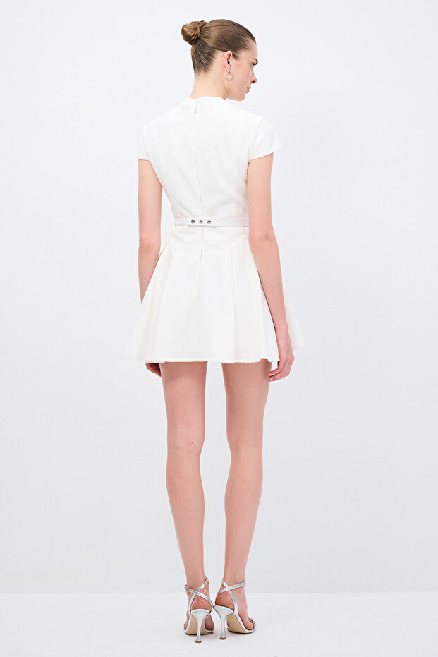 Night Zoom Dantelli Mini Elbise - 6