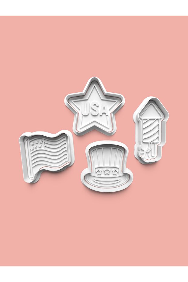 American Theme Cookie Mold and Sugar Dough Mold Set of 4