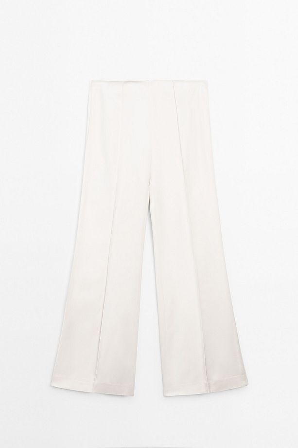 İspanyol paça krepe klasik pantolon - 5