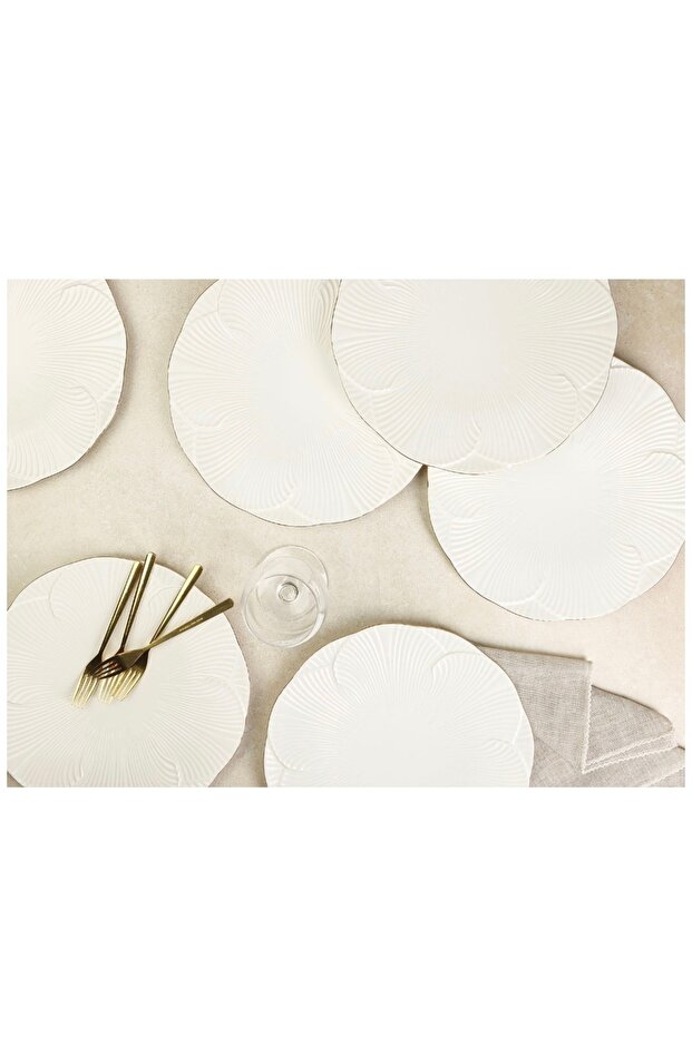 Varia Gold Gilded Cake Plate 6 Pieces 21 cm