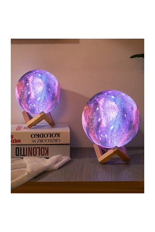 3D Moon Light Night Lamp with Remote Control, - 5