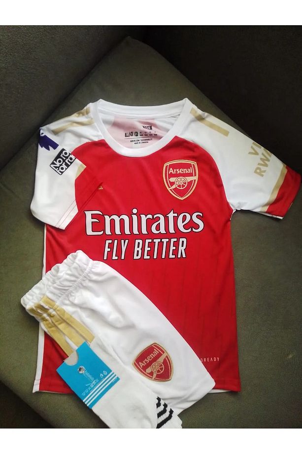 ODEGAARD ARSENAL KIRMIZI ÇOCUK FORMA ŞORT ÇORAP SETİ - 2