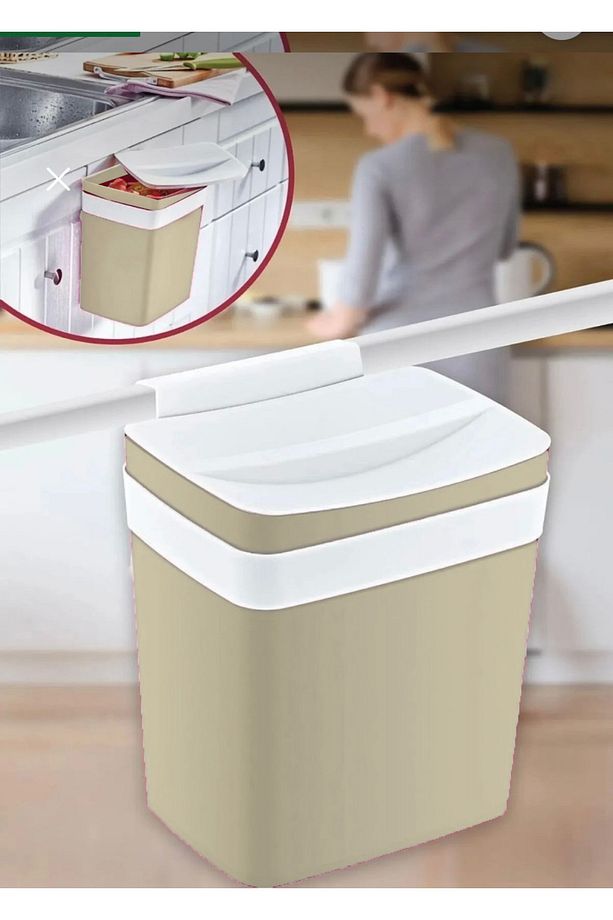 Asılabilir Pratik Çöp Kutusu Soft Askılı Çöp Kutusu 8,5lt 19x22cm - 1