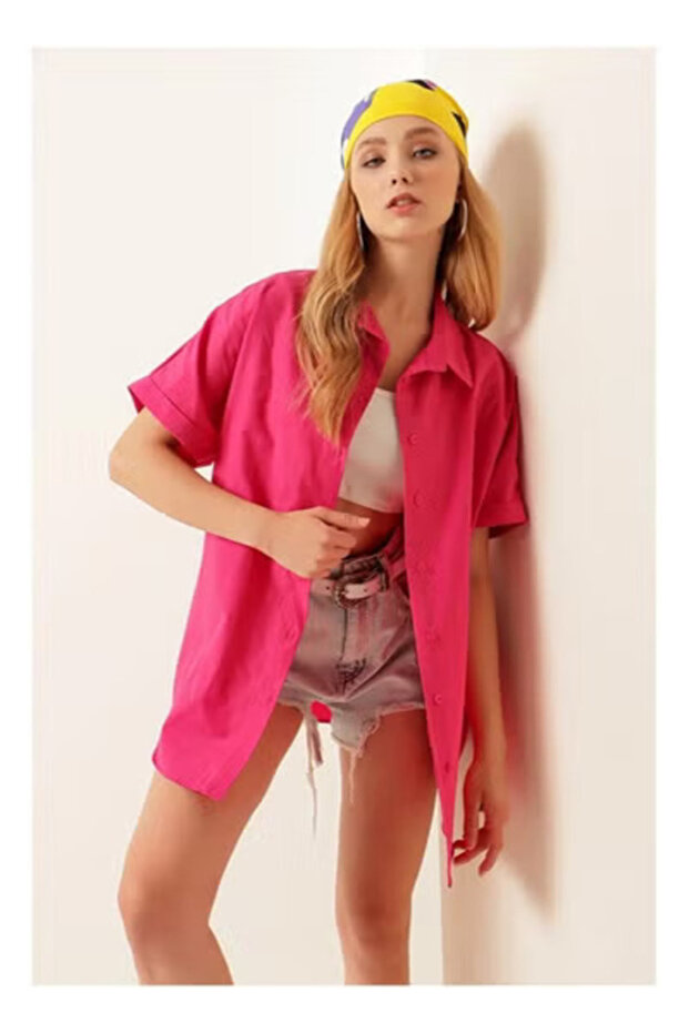 Oversize Long Basic Shirt - 3