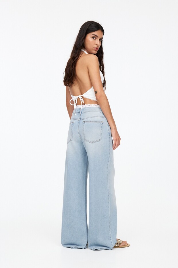 Kemer detaylı baggy jean - 4