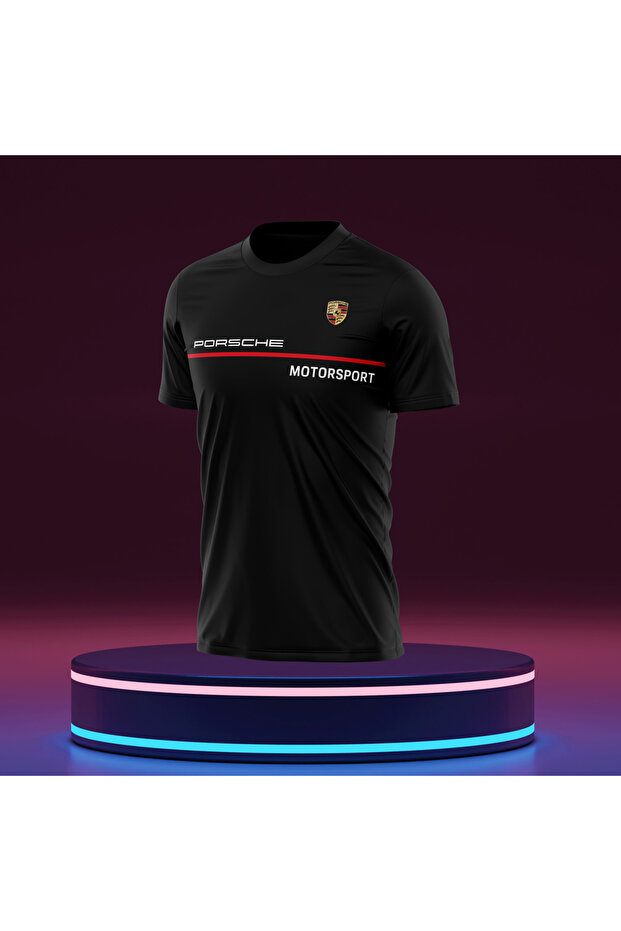 Men's Crew Neck Porsche Cotton T-Shirt