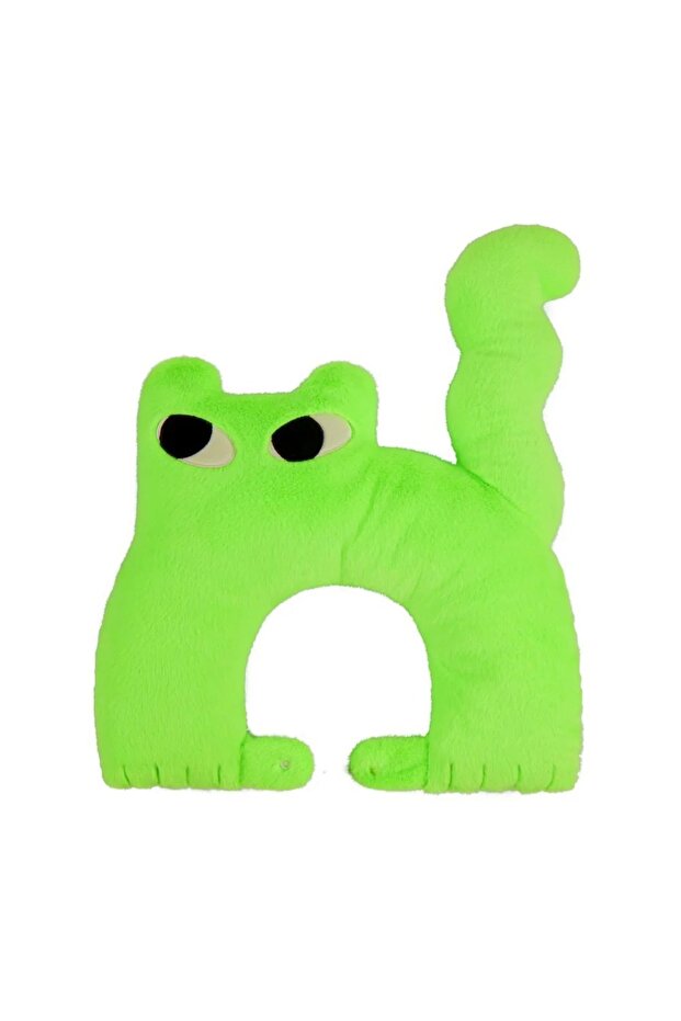 Green Cotton Filled Baby Pillow, 0-12 Months Head and Neck Support