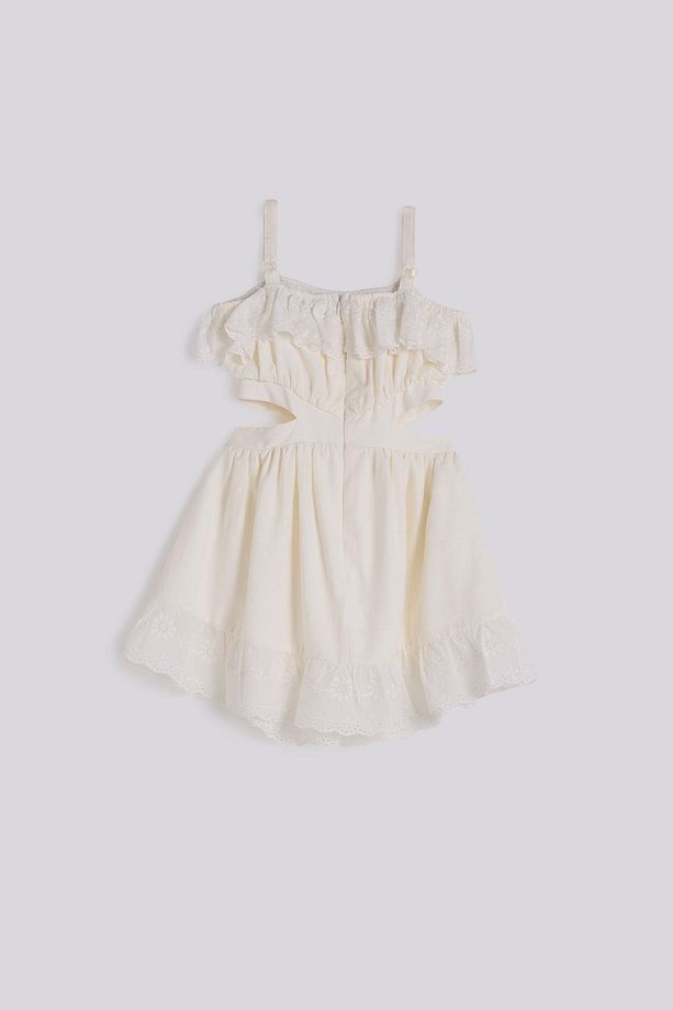 BG Store Kız Çocuk Ekru Elbise - 6