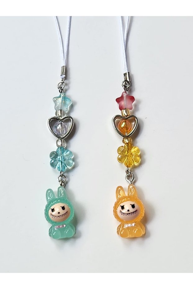 Labubu Beaded Phone Charm Bag Ornament Set of 2