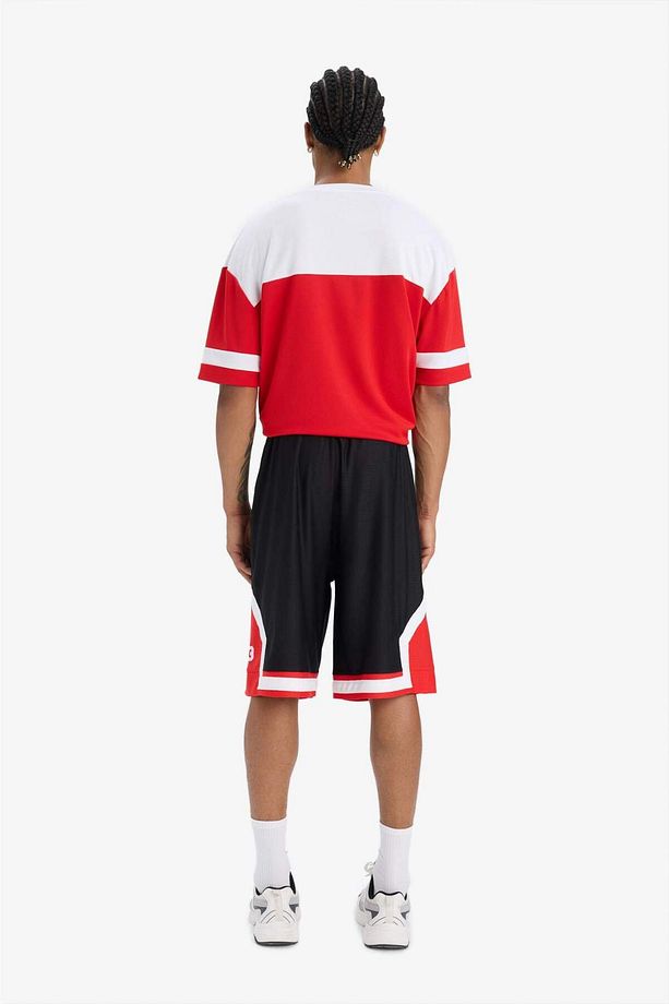 DeFactoFit Hızlı Kuruyan Oversize Geniş Kalıp Sporcu Kısa Paça Şort E4128AX25SM - 7