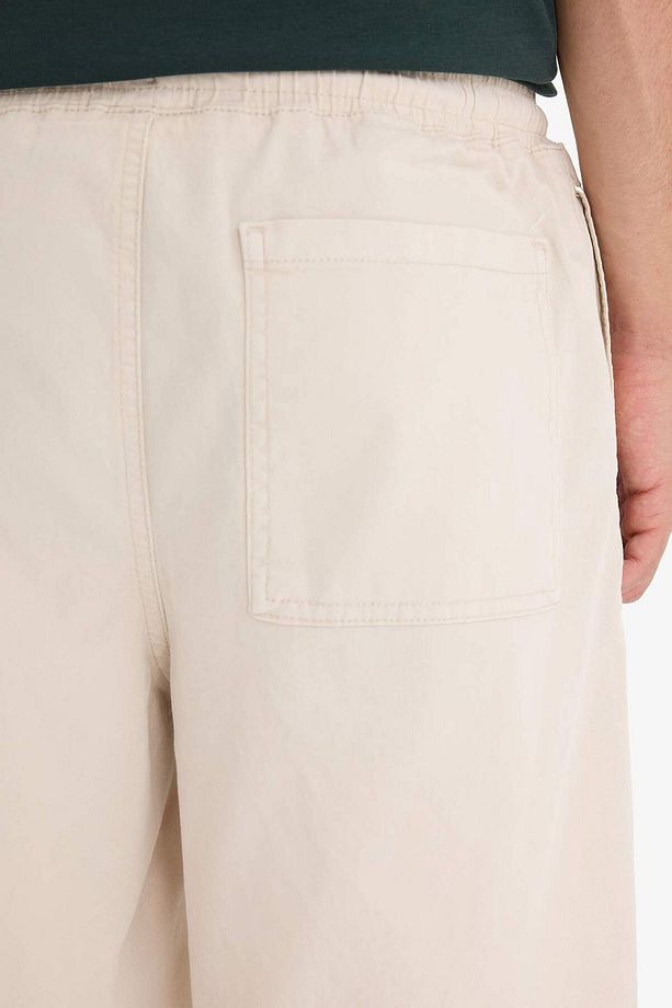 Baggy Fit Beli Bağcıklı Bermuda Şort E1047AX25SM - 6
