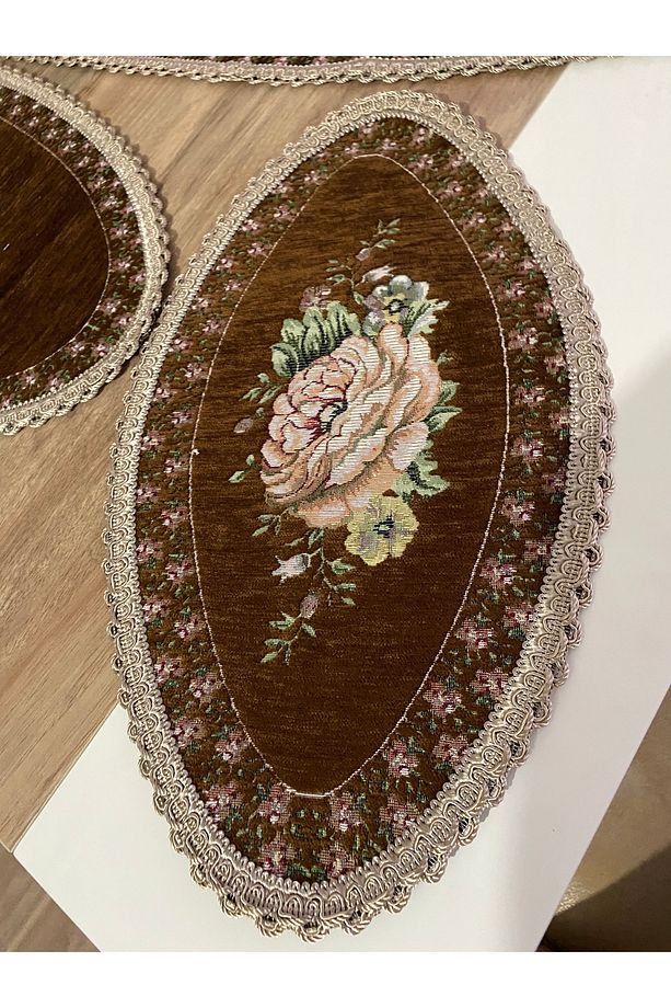 GOBLEN ŞÖNİLLİ 3 LÜ SALON SET KAHVE - 3