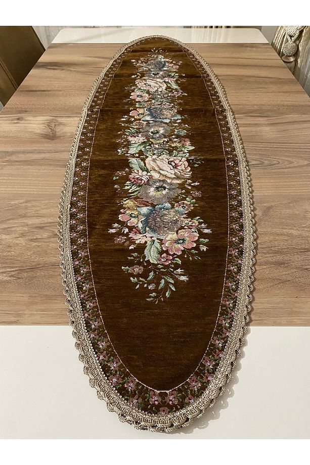 GOBLEN ŞÖNİLLİ 3 LÜ SALON SET KAHVE - 2