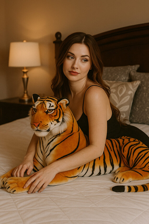 100 cm Giant Size Plush Tiger Toy – Realistic Design