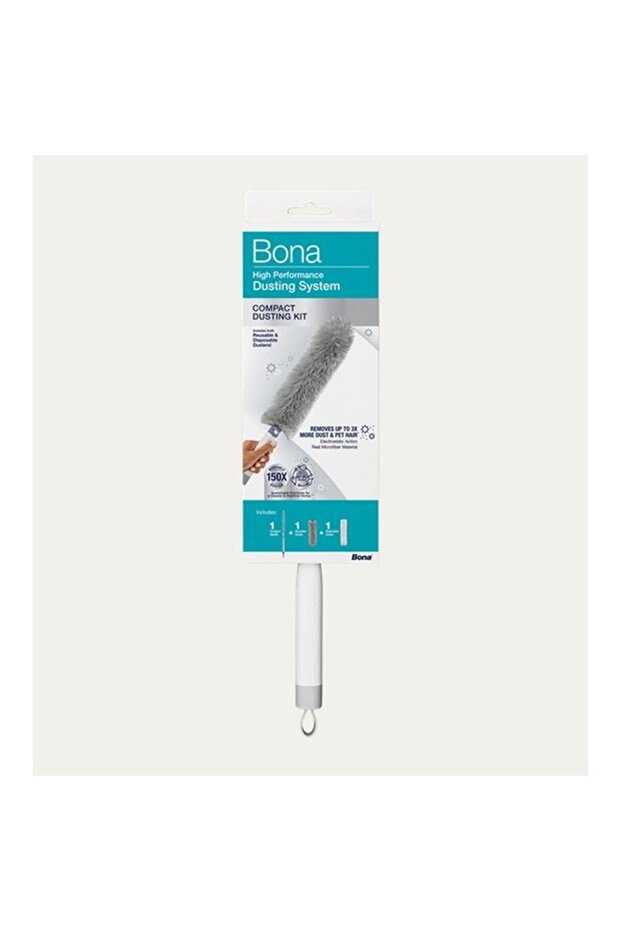 BONA High Performance Dusting System Reusable Compact Dusting Kit White and Grey WM710013636