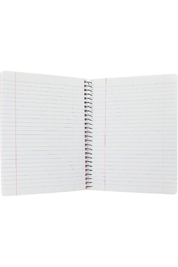 Neon Red Lined Notebook A5 - 100 Sheets - 2