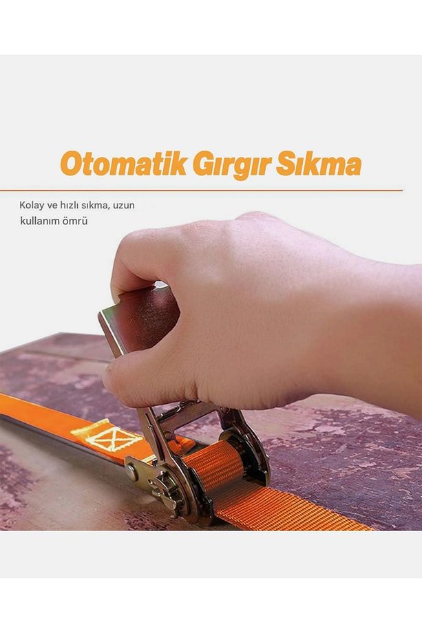 Mini Spanzet Cırcırlı Yük Gerdirme Bağlama Halatı 4 Mt - 2