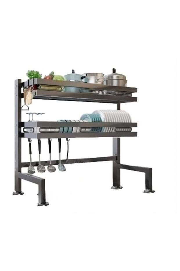 Dish Drying Rack For Kitchen Counter Top Organizer With Sink Drainer And Cutlery Shelf Optio