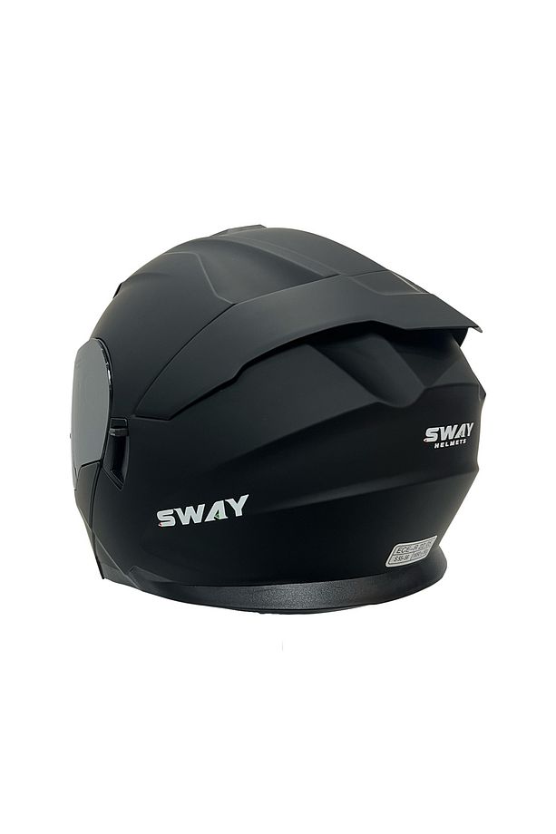 912 SİYAH ÇİFT VİZÖR ÇENE AÇILIR KASK - 3