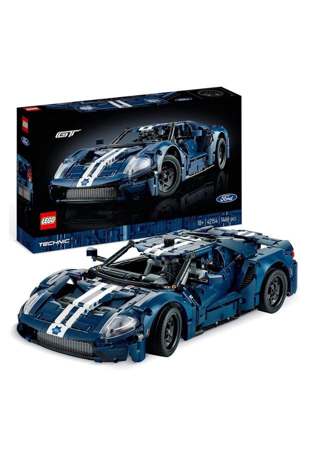 ® Technic 2022 Ford GT 42154 - Yetişkinler için Koleksiyonluk Model Yapım Seti (1466 Parça) - 1