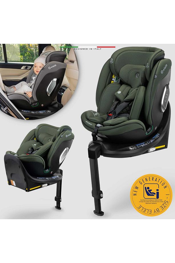 StradaFix 360° Dönen I-Size Oto Koltuğu İsoFix 40-150 CM 0-36 KG Yeşil - 1