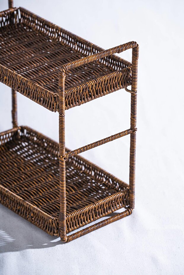 Nomad Two Storey Straw Rectangular Presentation Stand - 2