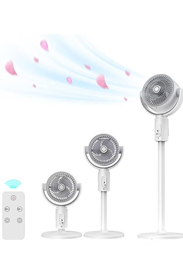 مروحة متذبذبة محمولة مع جهاز تحكم عن بعد، مؤقت، رذاذ ناعم، 5 سرعات، قابلة للطي DX2607 - 8