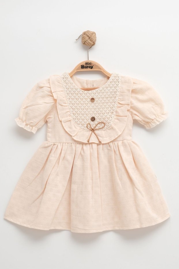 Lace Collar Ruffle Baby Girl Dress 9/24 Months
