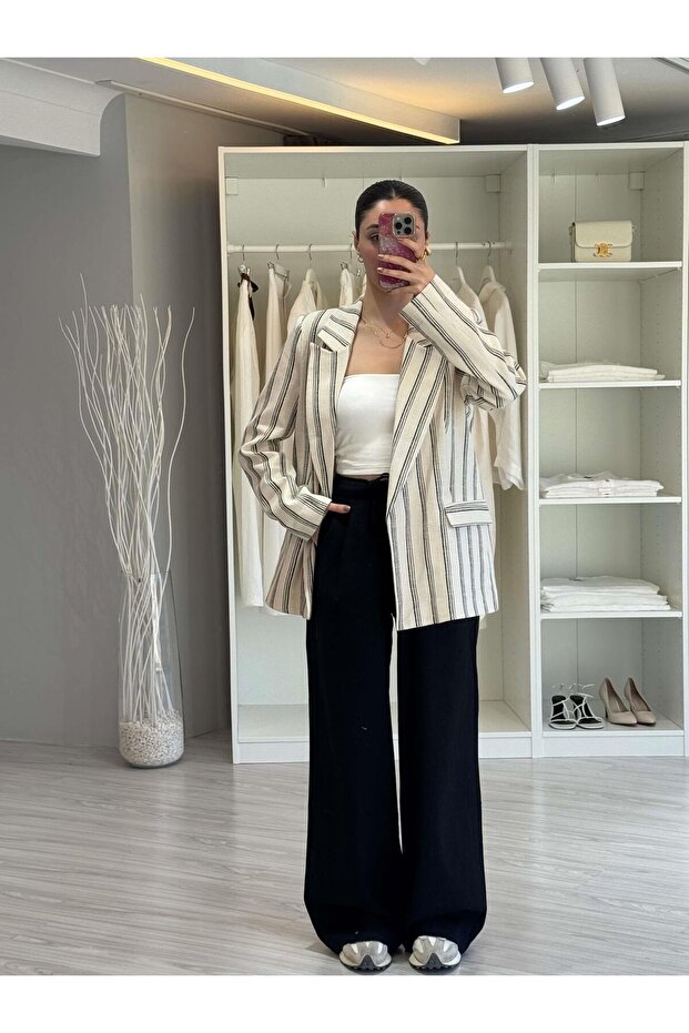 Wide Striped Jacket - 1