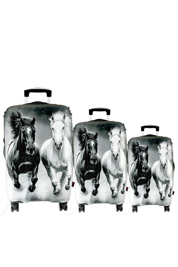 (My # 132 Horses) Case Set for Suitcases (Cabin Medium and Large)