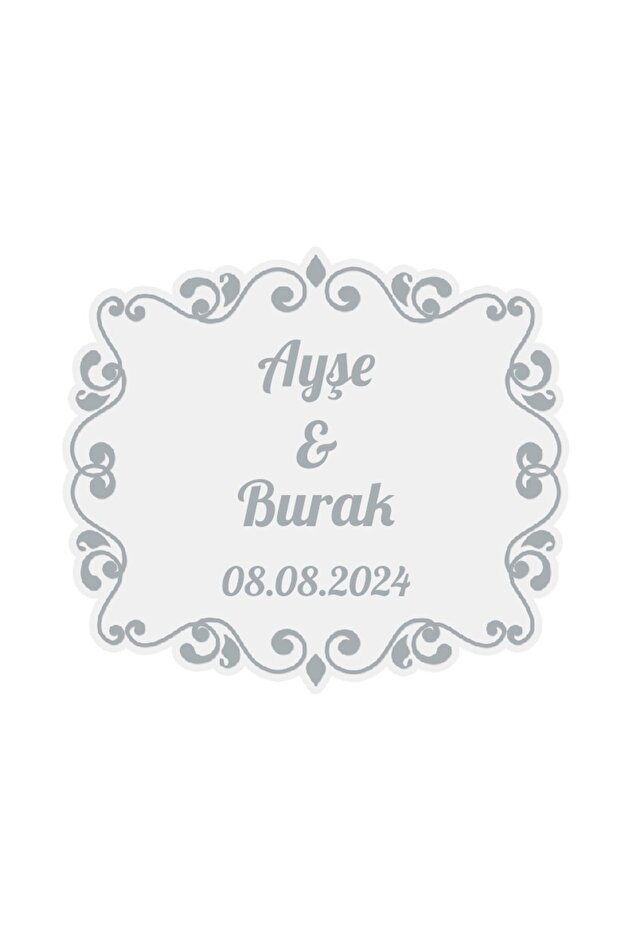 Tucuncu Patterned Henna Engagement Wedding 3X3 cm Private Label / 50 Pcs Stickers