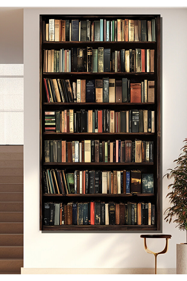 KÜTÜPHANE BASKILI KANVAS TABLO - 4