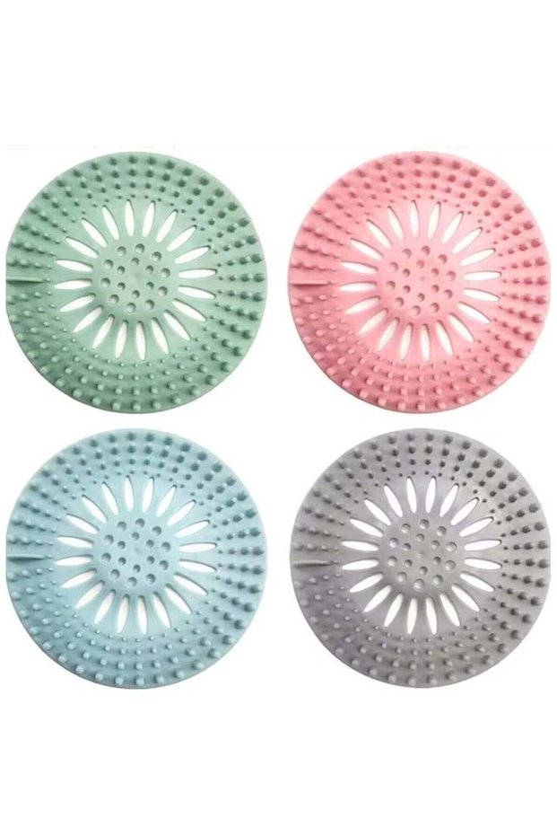 Silicone Drain Filter for Bath Hair Stopper Pack of 4