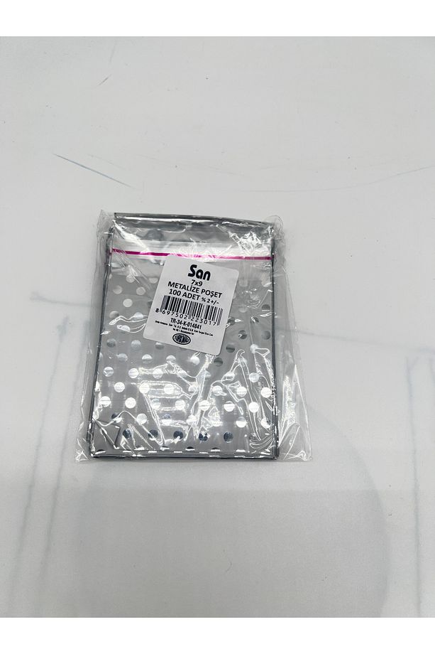 Metalize Desenli 7*9 cm 100 Adet Jelatin Poşet - 4