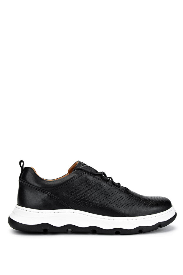 Men's Genuine Leather Black Casual Shoes