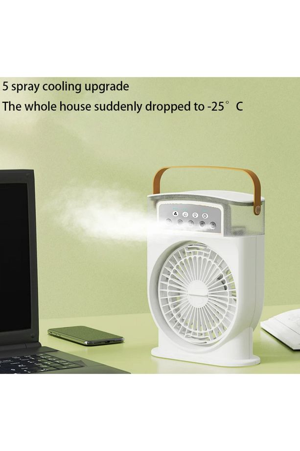 Mini fan nemlendirici şarj edilebilir taşınabilir soğutucu ile kişisel Mini soğutma fanı 600ml - 7