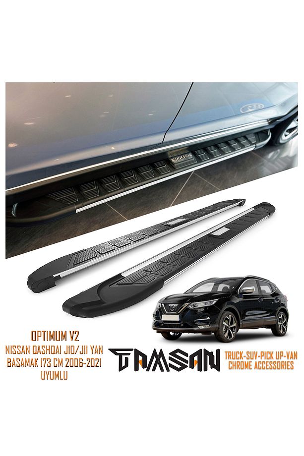 NISSAN QASHQAI J10/J11 OPTIMUM V2 MODEL YAN BASAMAK GRİ 173 CM 2006-2021 UYUMLU - 1