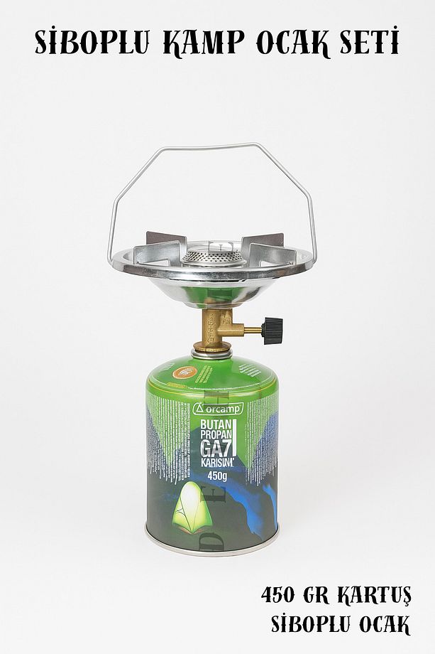 Siboplu Kamp Ocağı Seti Outdoor Kamp Ocak | 450g Kartuşlu Taşınabilir Tüp Ocak Bütan Propan Gaz - 5