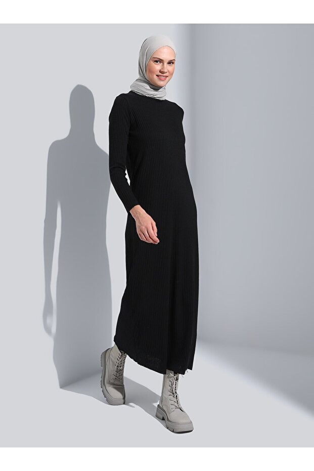 Basic Camisole Hijab Φόρεμα - Μαύρο - Μπενίν - 1