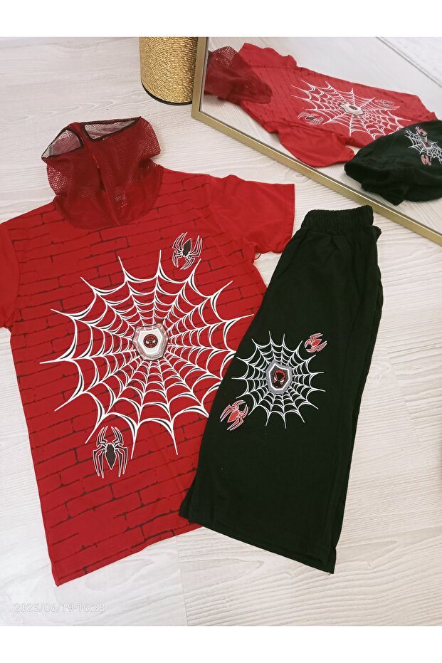 Spider Web Printed Mesh Cap with Zipper - 1