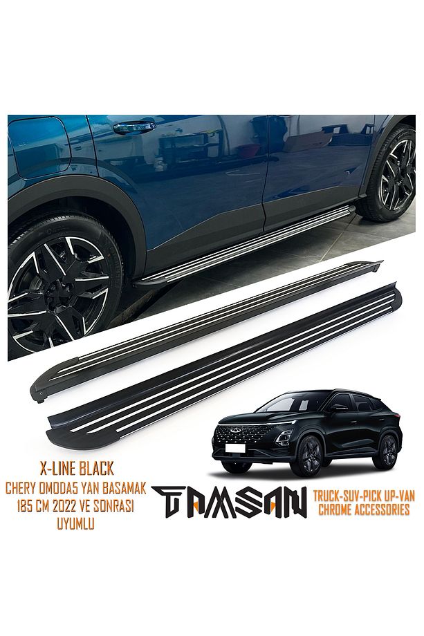 CHERY OMODA5 X-LINE MODEL YAN BASAMAK SIYAH 185 CM 2022 VE SONRASI UYUMLU - 1