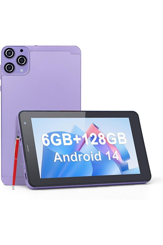 جهاز لوحي C idea 5G LTE مع فتحة بطاقة SIM، 7 بوصة، نظام تشغيل Android 12، ذاكرة وصول عشوائي (RAM) سعة 6 جيجابايت، ذاكرة قراءة فقط (ROM) سعة 128 جيجابايت، قابل للتوسيع إلى - 1