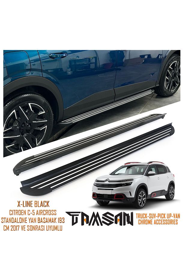 CITROEN C-5 AIRCROSS STANDALONE X-LINE MODEL YAN BASAMAK SIYAH 193 CM 2017 VE SONRASI UYUMLU - 1