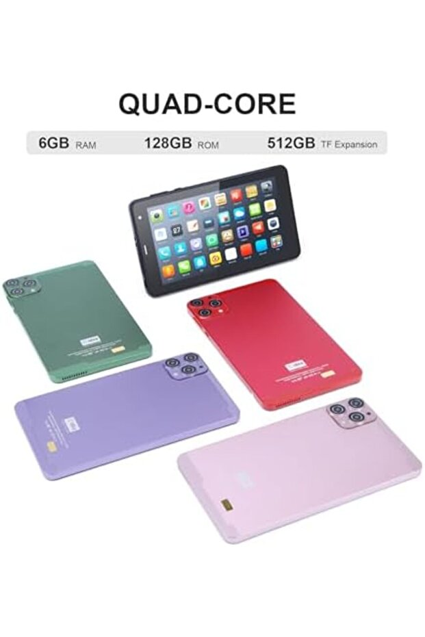 جهاز لوحي C idea 5G LTE مع فتحة بطاقة SIM، 7 بوصة، نظام تشغيل Android 12، ذاكرة وصول عشوائي (RAM) سعة 6 جيجابايت، ذاكرة قراءة فقط (ROM) سعة 128 جيجابايت، قابل للتوسيع إلى - 8
