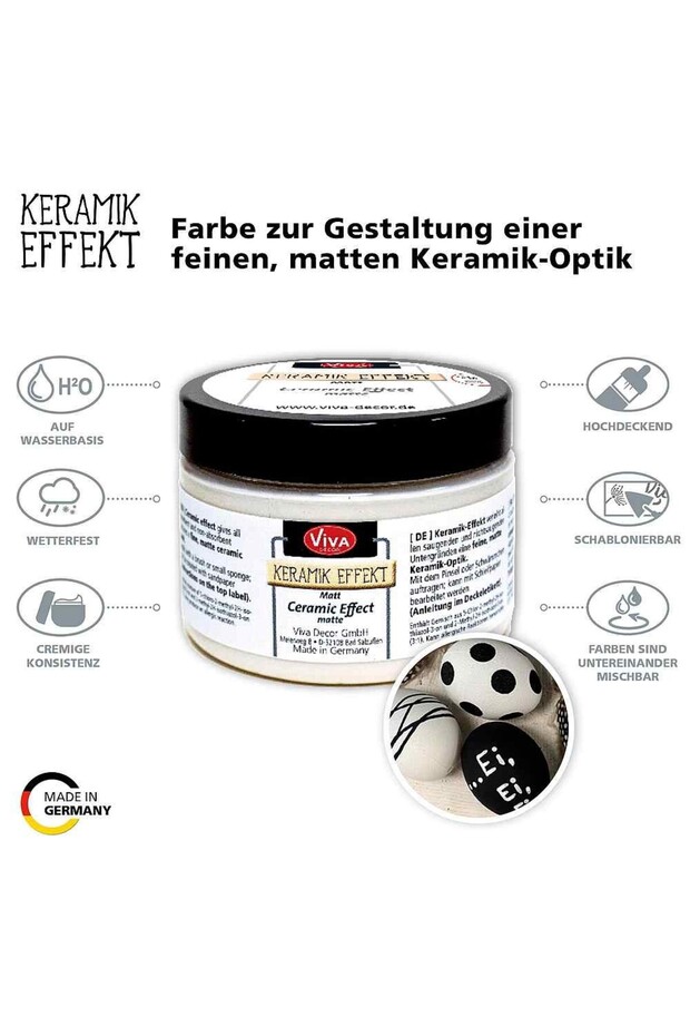 ceramic effect paste, 150ml White - 3