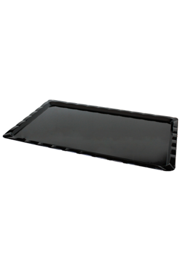 polycarbonate rectangular dessert plate 20x30x2cm black