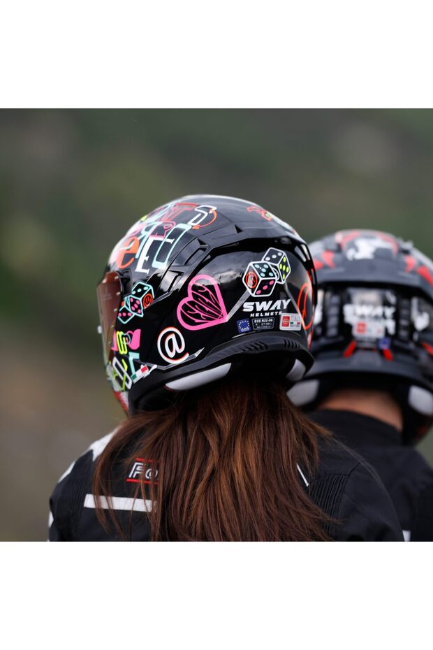SW 867 PERİ Colorful Full Face Kask - 3