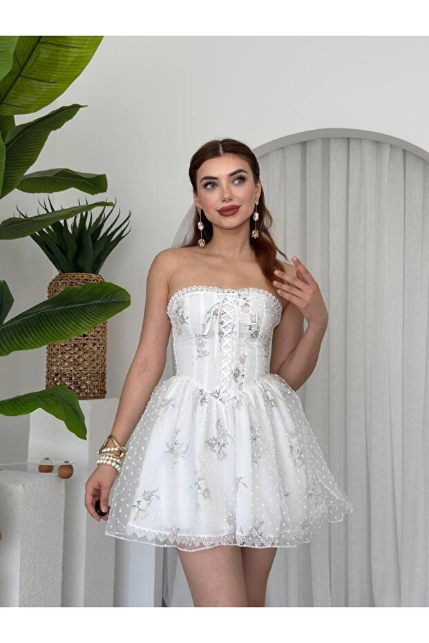 Neo Straplez Mini Elbise - 6