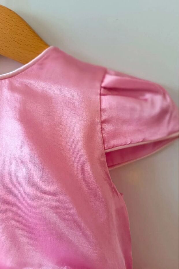 Kız Bebek Çocuk Konsept Doğum Günü Elbisesi Parti Düğün Yazlık Elbise Tüllü Tütü Astarlı - 4